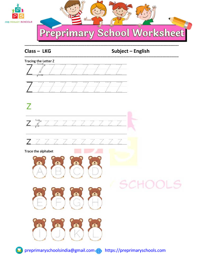 This tracing alphabet worksheet includes a few letters. This tracing alphabet worksheet is perfect for preschoolers and kindergarteners to practice tracing and handwriting skills and works great in the classroom or at home!