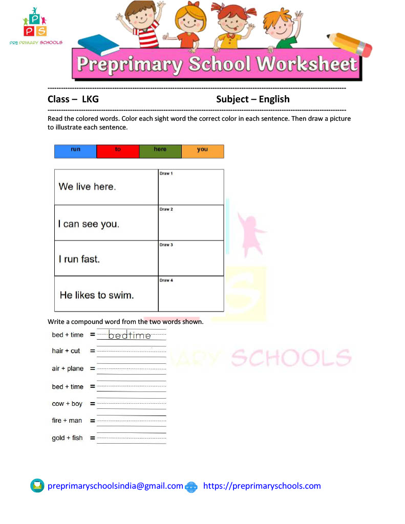 compound words worksheets for kindergarten. Compound words are formed when two words are joined together to create a new word with a new meaning.